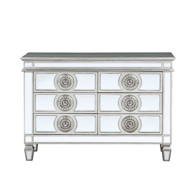 Varian - Server - Mirrored & Antique Platinum - 34" - Tony's Home Furnishings