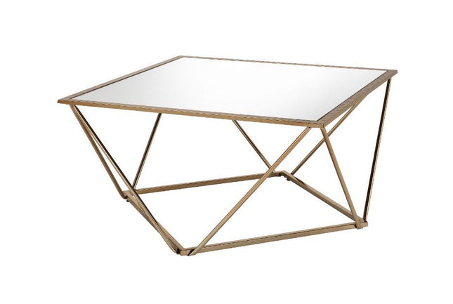 Fogya - Coffee Table - Mirrored & Champagne Gold Finish - Tony's Home Furnishings