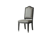 Thumbnail for House - Beatrice Side Chair (Set of 2) - Two Tone Gray Fabric & Charcoal Finish - Tony's Home Furnishings