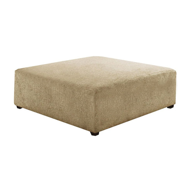 Vassenia - Ottoman - 2-Tone Latte Chenille - Tony's Home Furnishings