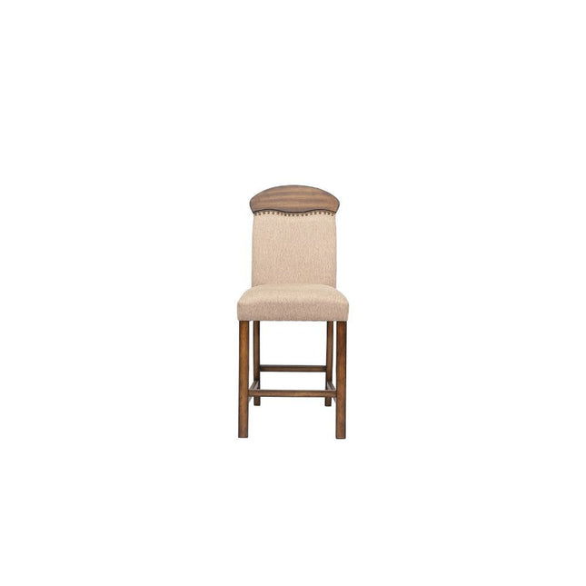 Maurice - Counter Height Chair (Set of 2) - Linen & Oak - Tony's Home Furnishings