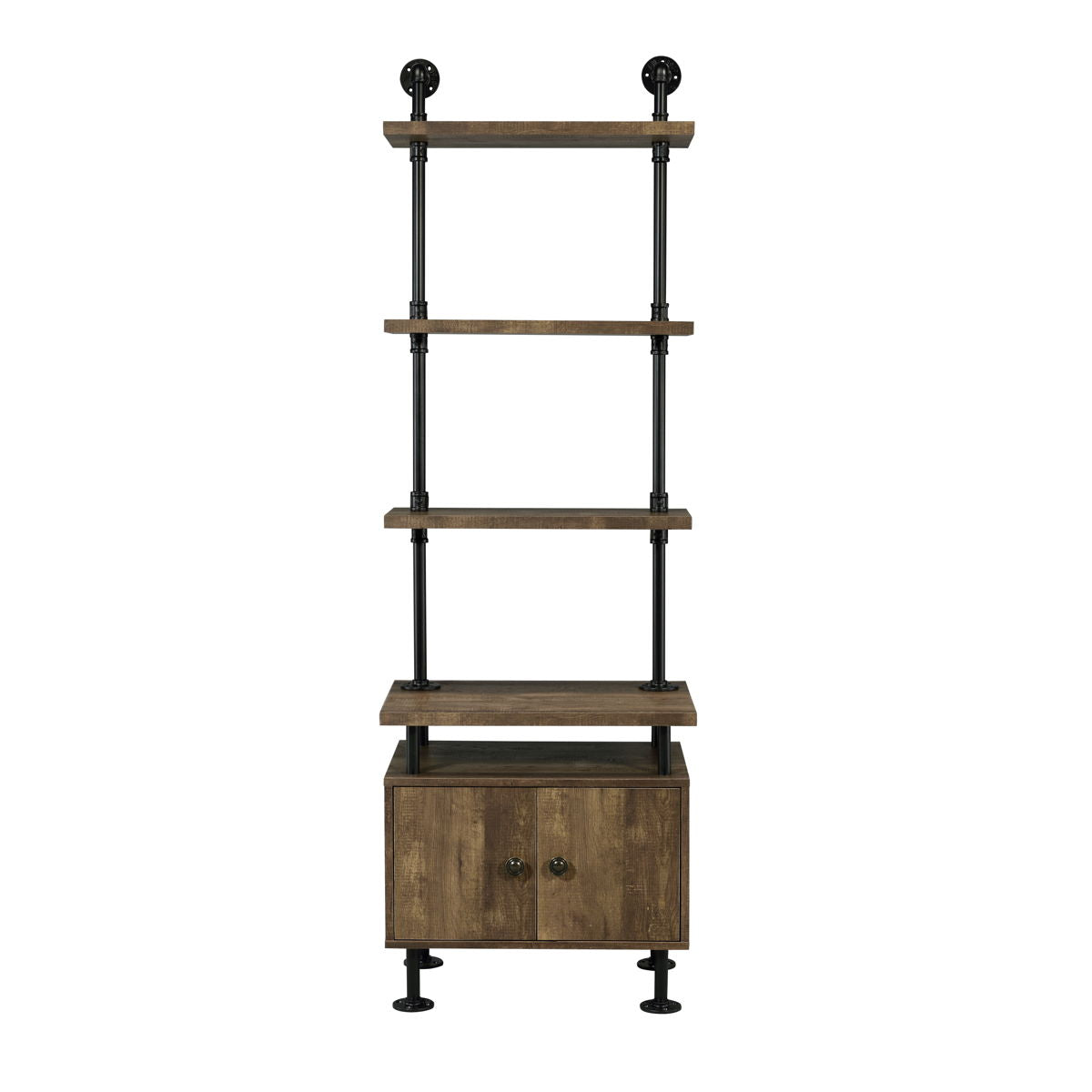 Ensata II - Side Pier - Rustic Oak & Black Finish - Tony's Home Furnishings