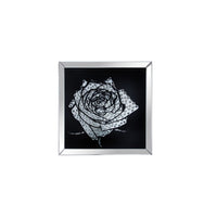 Nevina - Wall Art - Mirrored & Faux Crystal Rose - Tony's Home Furnishings