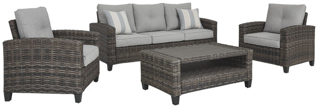 Cloverbrooke - Gray - Sofa, Chairs, Table Set (Set of 4) - Tony's Home Furnishings