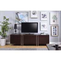 Thumbnail for Cattoes - TV Stand - Dark Walnut & Nickel - Tony's Home Furnishings