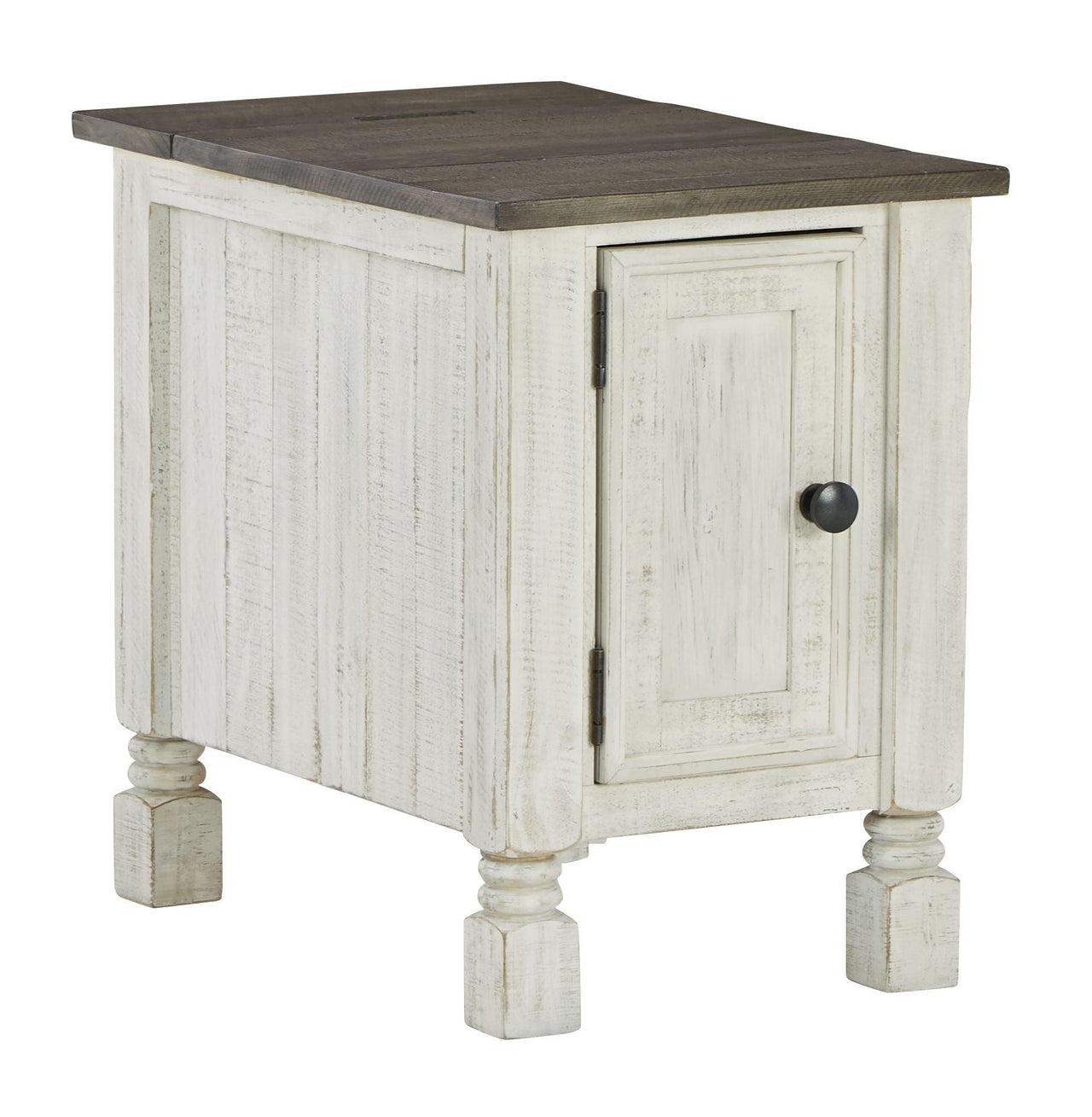 Havalance - White / Gray - Chair Side End Table Tony's Home Furnishings Furniture. Beds. Dressers. Sofas.