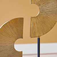 Thumbnail for Berrnette - Gold Finish / Black - Sculpture Tony's Home Furnishings Furniture. Beds. Dressers. Sofas.
