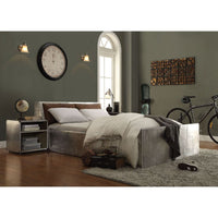 Thumbnail for Brancaster - Queen Bed - Retro Brown Top Grain Leather & Aluminum - Tony's Home Furnishings