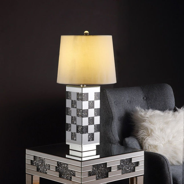 Noralie - Table Lamp - Mirrored & Faux Diamonds - 30" - Tony's Home Furnishings