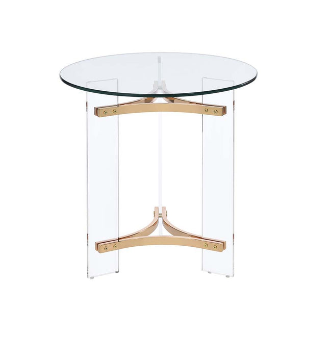 Sosi - End Table - Gold Finish - Tony's Home Furnishings