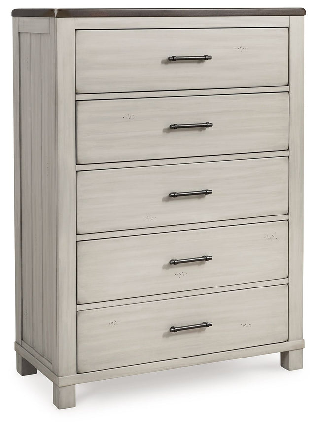 Darborn - Gray / Brown - Five Drawer Chest Signature Design by Ashley® 