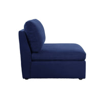 Thumbnail for Crosby - Armless Chair - Blue Fabric - Tony's Home Furnishings