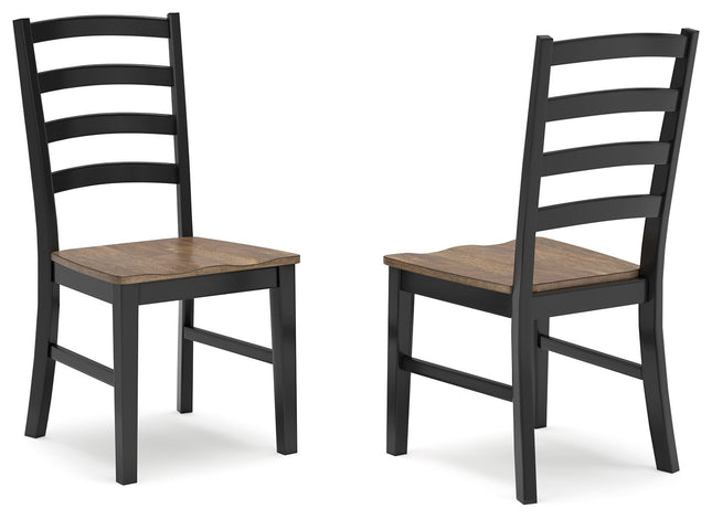 Wildenauer - Brown / Black - Dining Room Side Chair (Set of 2) - Tony's Home Furnishings