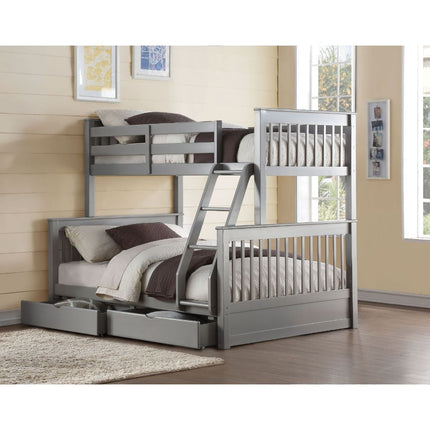 Haley II - Twin Over Full Bunk Bed - Gray - Tony's Home Furnishings