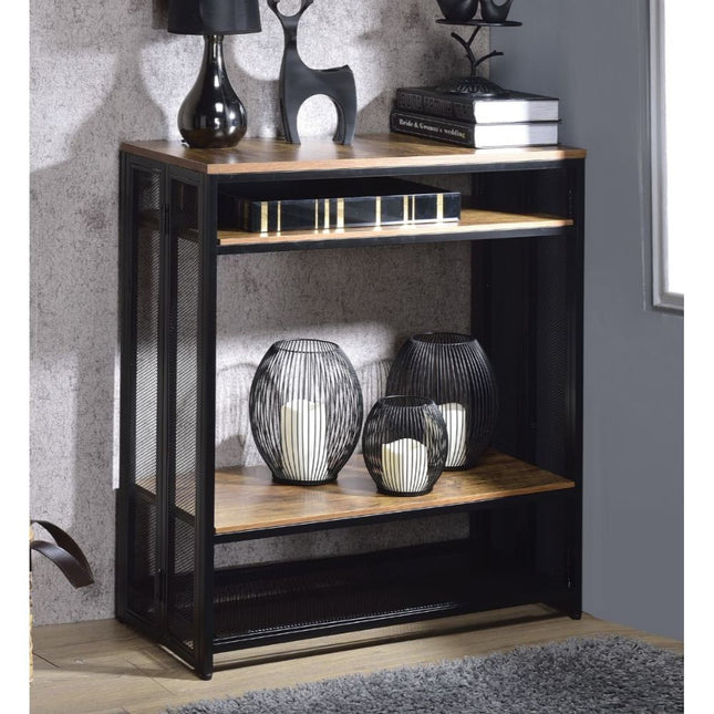 Winam - Accent Table - Antique Oak & Black - Tony's Home Furnishings