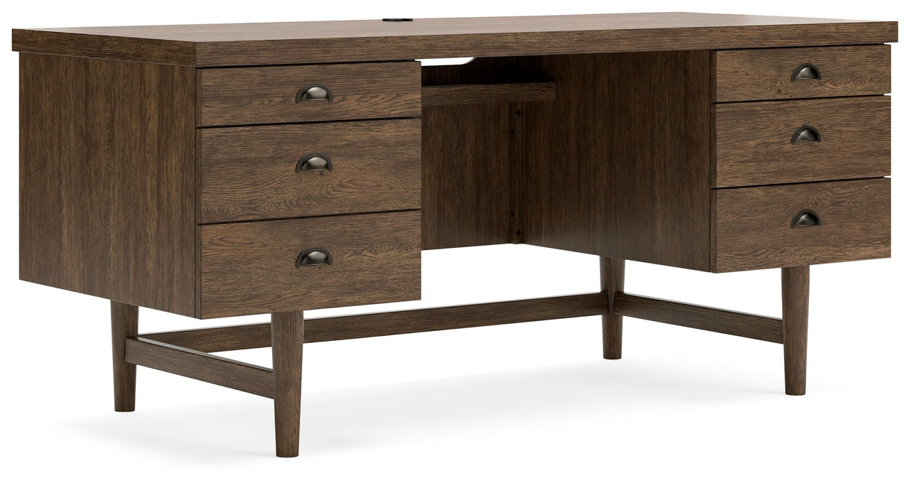 Austanny - Warm Brown - Home Office Desk - Tony's Home Furnishings