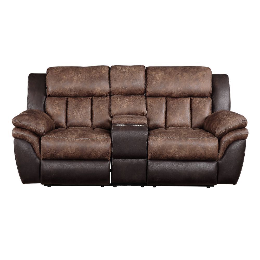 Jaylen - Loveseat - Toffee & Espresso Polished Microfiber - Tony's Home Furnishings