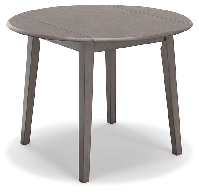 Shullden - Gray - Round Drm Drop Leaf Table Signature Design by Ashley® 