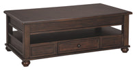 Thumbnail for Barilanni - Dark Brown - Lift Top Cocktail Table Tony's Home Furnishings Furniture. Beds. Dressers. Sofas.