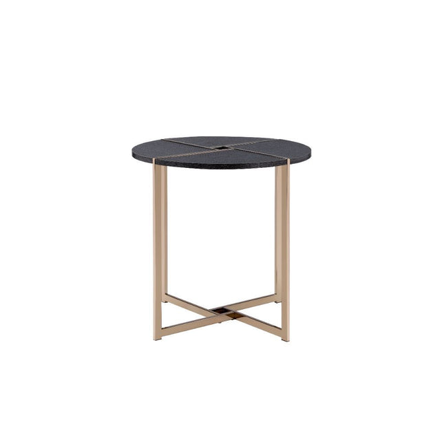 Bromia - End Table - Black & Champagne - Tony's Home Furnishings