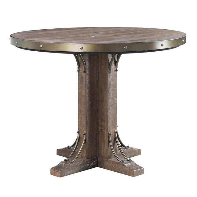 Raphaela - Counter Height Table - Weathered Cherry Finish - Tony's Home Furnishings