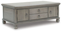 Thumbnail for Lexorne - Gray - Rectangular Cocktail Table Tony's Home Furnishings Furniture. Beds. Dressers. Sofas.