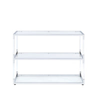 Thumbnail for Raegan - TV Stand - Clear Acrylic, Chrome & Clear Glass - Tony's Home Furnishings