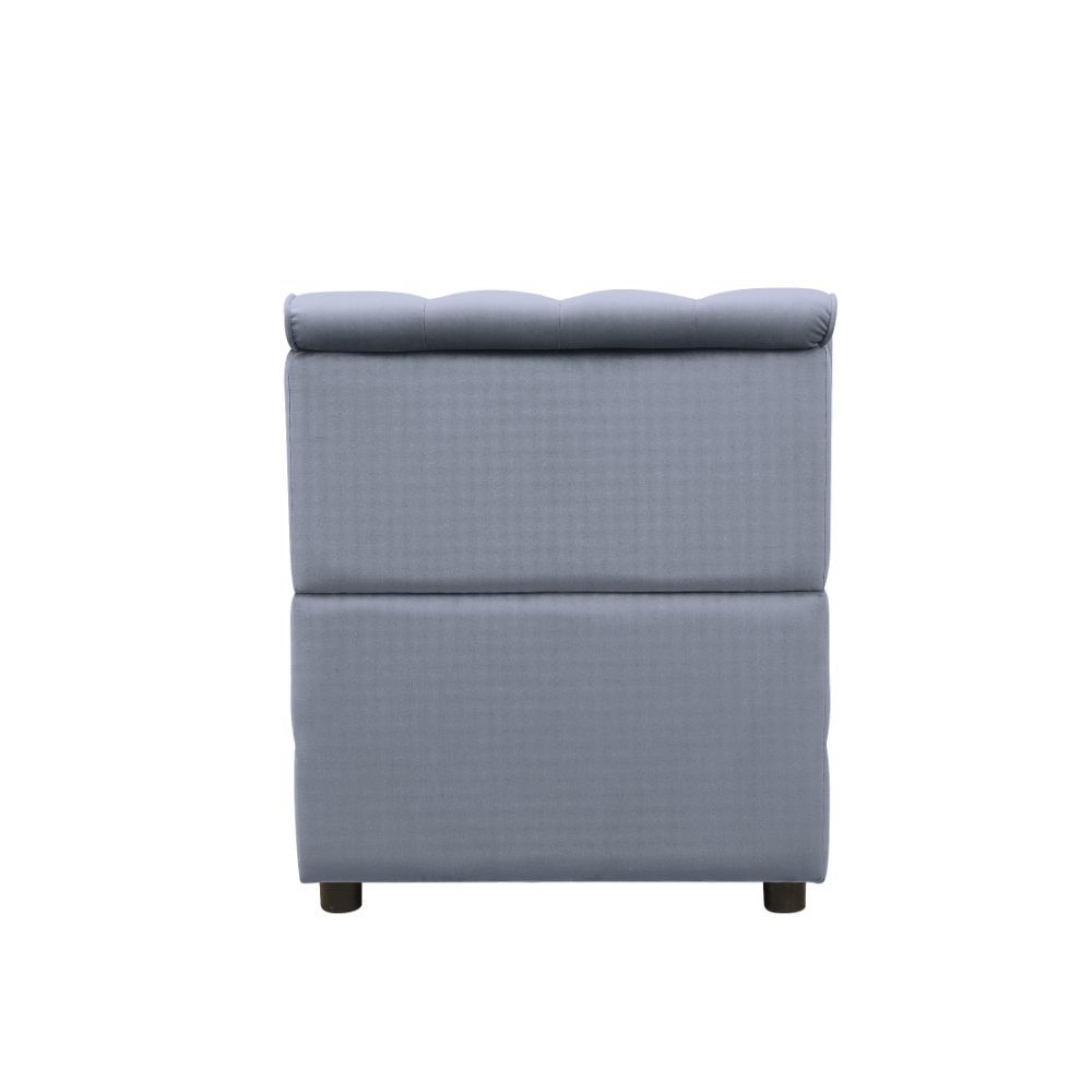 Bois II - Armless Chair - Gray Velvet - Tony's Home Furnishings