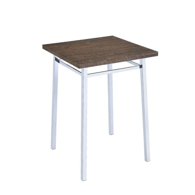 Nadie - Bar Table - Oak & Chrome - Tony's Home Furnishings