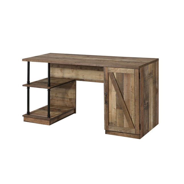 Canna - Writing Desk - Rustic Oak & Black Finish - Tony's Home Furnishings