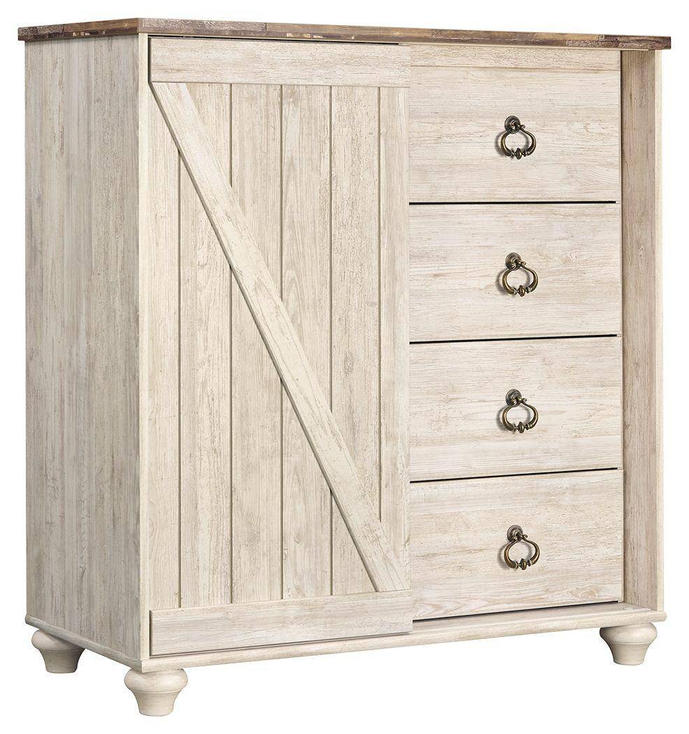 Willowton - Whitewash - Dressing Chest Tony's Home Furnishings Furniture. Beds. Dressers. Sofas.