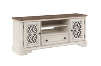 Florian - TV Stand - Oak & Antique White Finish - Tony's Home Furnishings