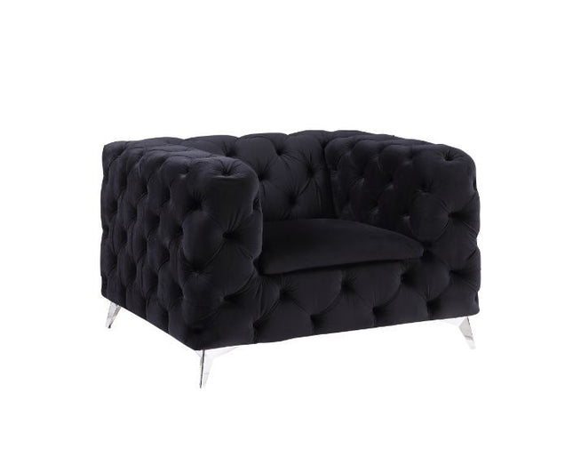 Phifina - Chair - Black Velvet - Tony's Home Furnishings