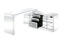 Thumbnail for Noralie - Desk - Clear Glass, Mirrored & Faux Diamonds - Tony's Home Furnishings