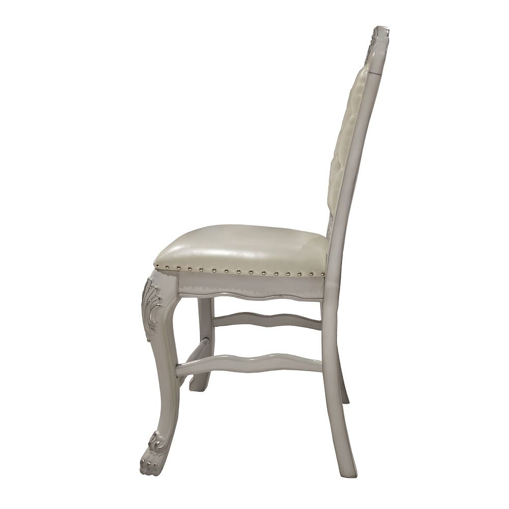 Dresden - Counter Height Chair (Set of 2) - PU & Bone White Finish - Tony's Home Furnishings