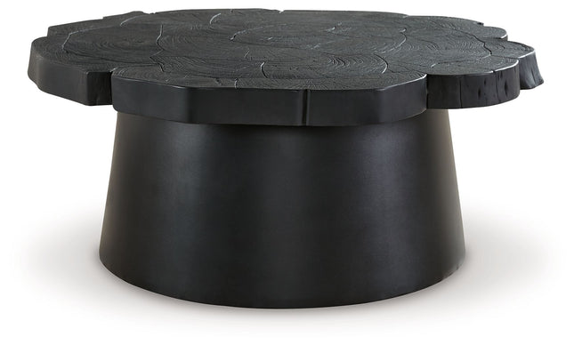 Wimbell - Black - Round Cocktail Table - Tony's Home Furnishings