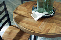Thumbnail for Blondon - Brown / Black - Dining Table And 4 Chairs (Set of 5) - Tony's Home Furnishings