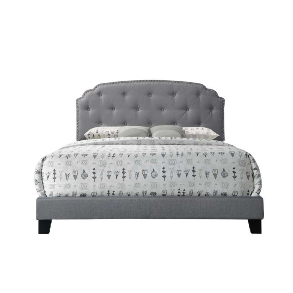 Tradilla - Queen Bed - Gray Fabric - Tony's Home Furnishings