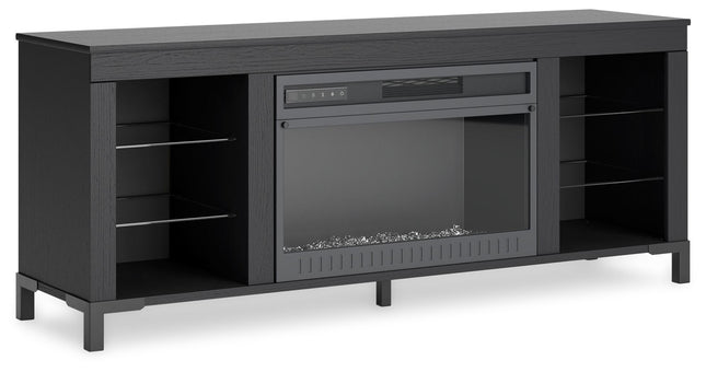 Cayberry - Black - TV Stand With Fireplace Signature Design by Ashley® 