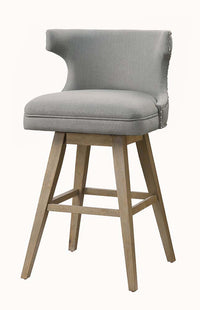 Thumbnail for Everett - Bar Chair (Set of 2) - Fabric & Oak - Tony's Home Furnishings