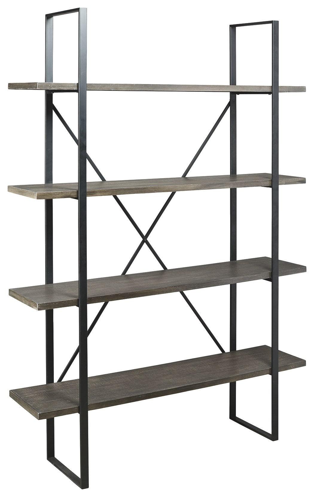 Gilesgrove - Black / Gray - Bookcase Tony's Home Furnishings Furniture. Beds. Dressers. Sofas.