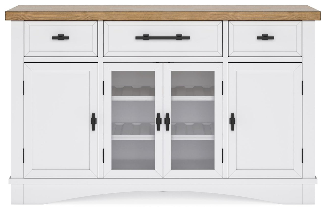 Ashbryn - White / Natural - Dining Room Server - Tony's Home Furnishings
