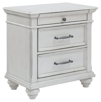 Thumbnail for Kanwyn - Whitewash - Three Drawer Night Stand Tony's Home Furnishings Furniture. Beds. Dressers. Sofas.