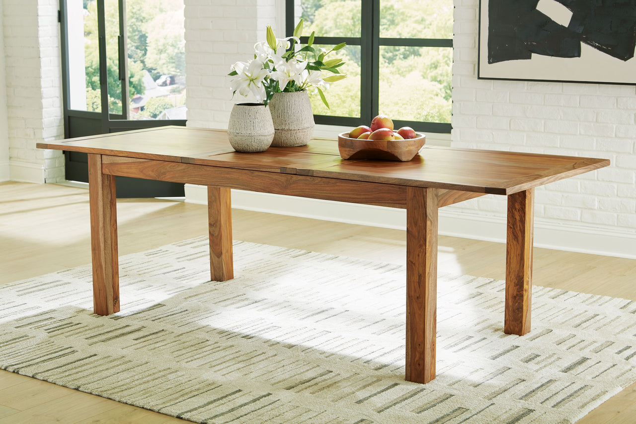 Dressonni - Brown - Rectangular Dining Room Butterfly Extension Table - Tony's Home Furnishings
