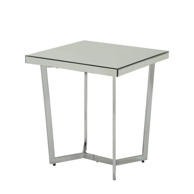 Hastin - End Table - Mirrored & Chrome - Tony's Home Furnishings