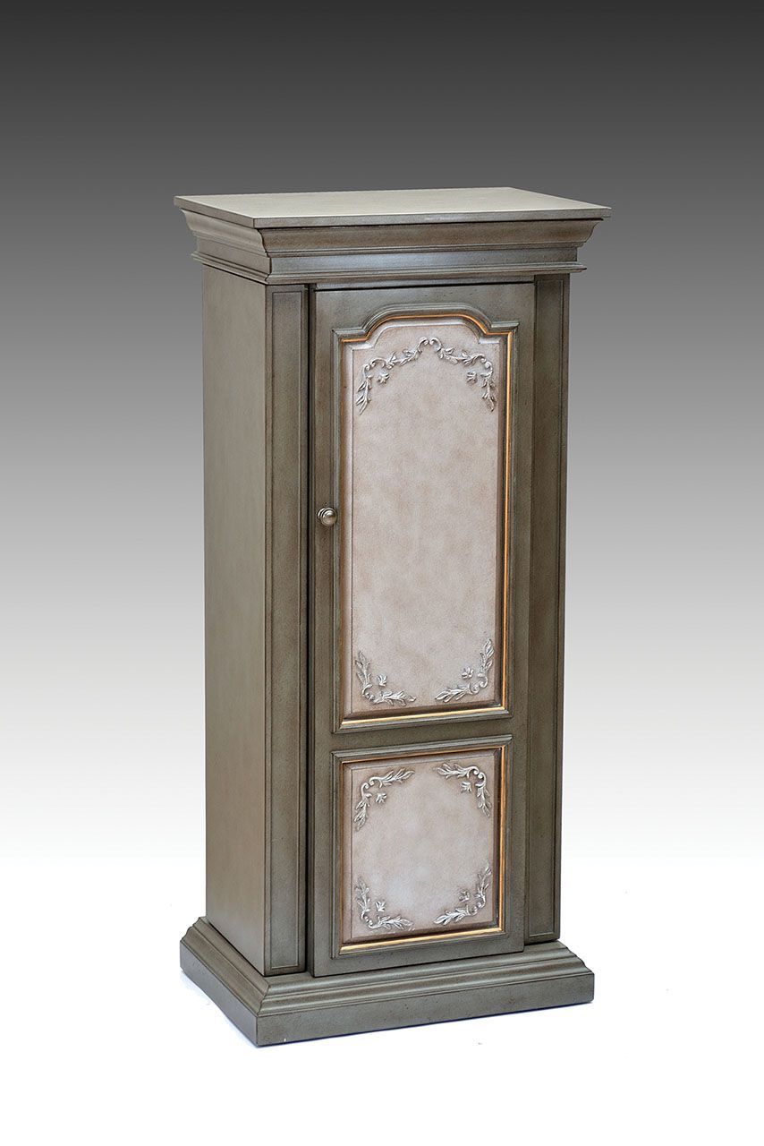 Riker - Jewelry Armoire - Antique Gray & Antique Beige - Tony's Home Furnishings