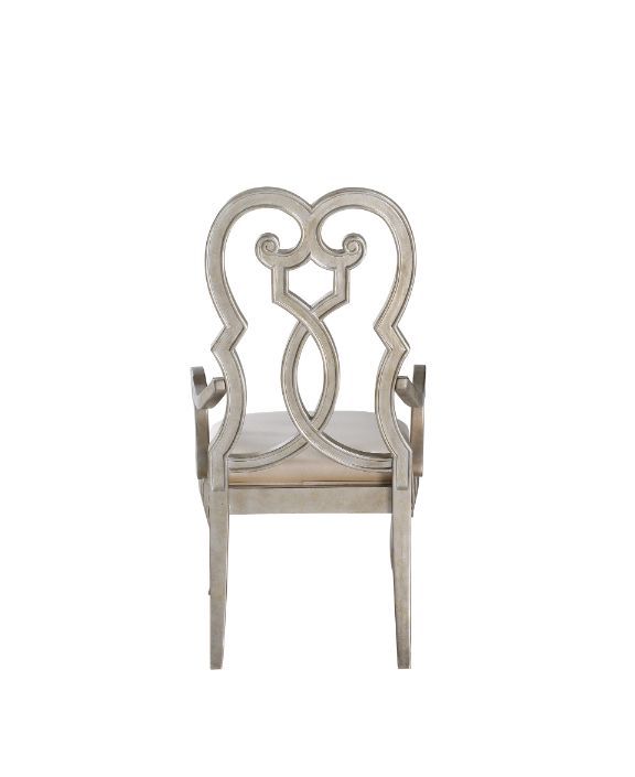 Esteban - Chair (Set of 2) - Ivory Velvet & Antique Champagne Finish - Tony's Home Furnishings