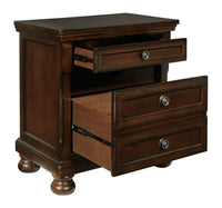 Thumbnail for Porter - Dark Brown - Two Drawer Night Stand - Tony's Home Furnishings