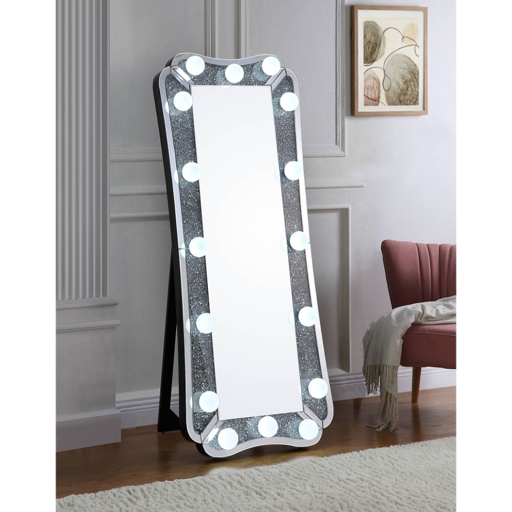 Noralie - Accent Floor Mirror - Mirrored - Wood - 63" - Tony's Home Furnishings