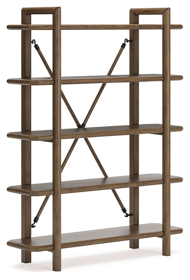 Roanhowe - Brown - Bookcase - Tony's Home Furnishings